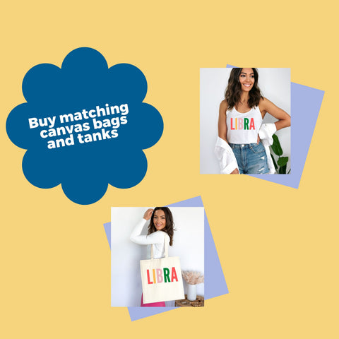 Libra multi-color text shirt