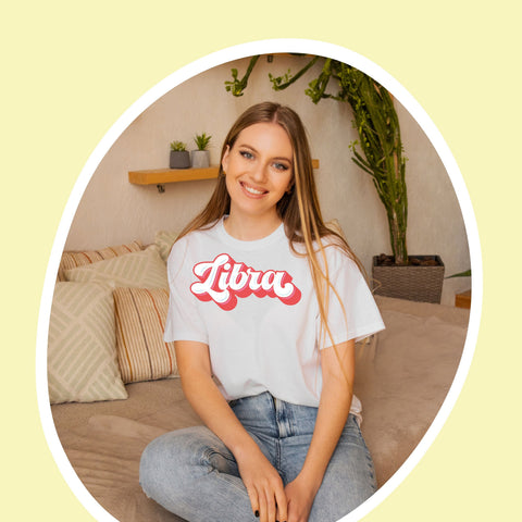 Libra 70s retro zodiac shirt