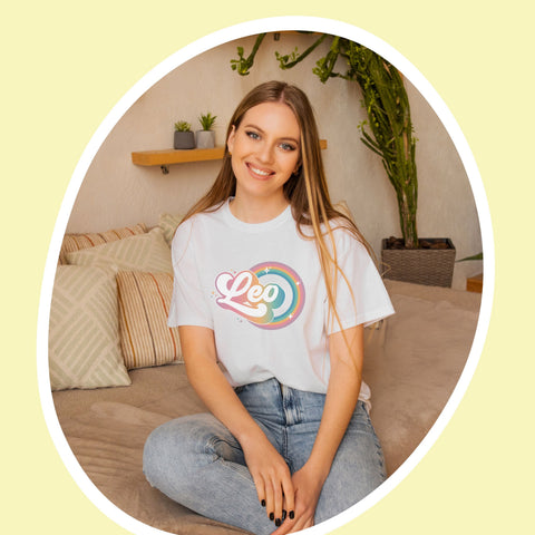 Leo 70s retro zodiac shirt