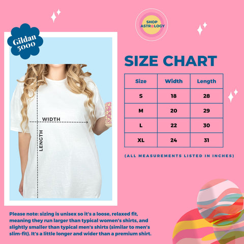 Virgo multi-color text shirt