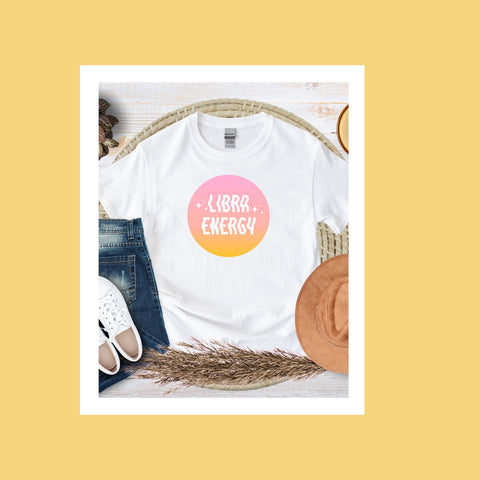 Libra energy pink gradient shirt