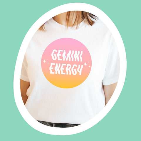 Gemini energy pink gradient shirt