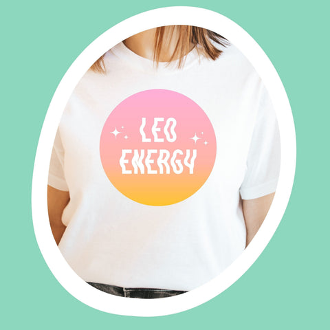 Leo energy pink gradient shirt