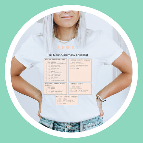 Full Moon Ceremony checklist shirt
