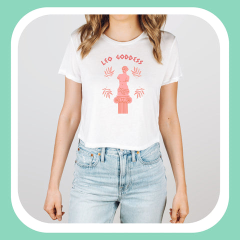 Leo Greek goddess crop top