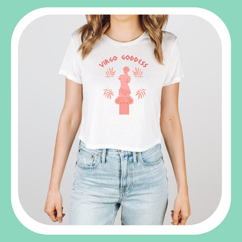 Virgo Greek goddess crop top