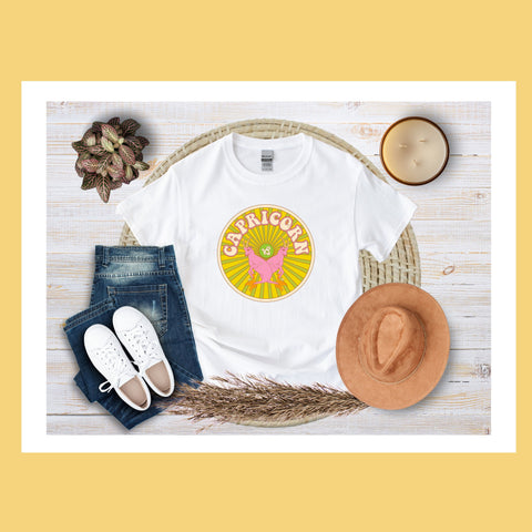 Capricorn psychedelic trippy design shirt