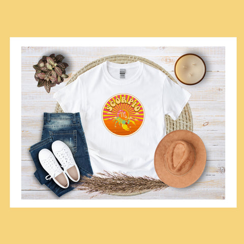 Scorpio psychedelic trippy design shirt