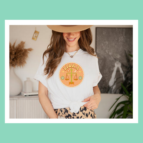 Libra psychedelic trippy design shirt