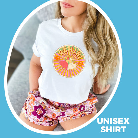 Gemini psychedelic trippy design shirt