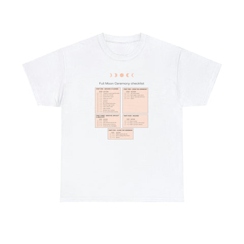 Full Moon Ceremony checklist shirt