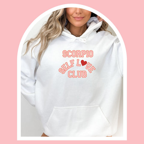Scorpio self love club hoodie