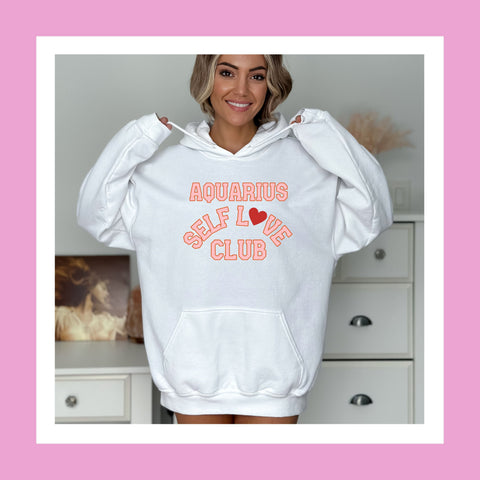 Aquarius self love club hoodie