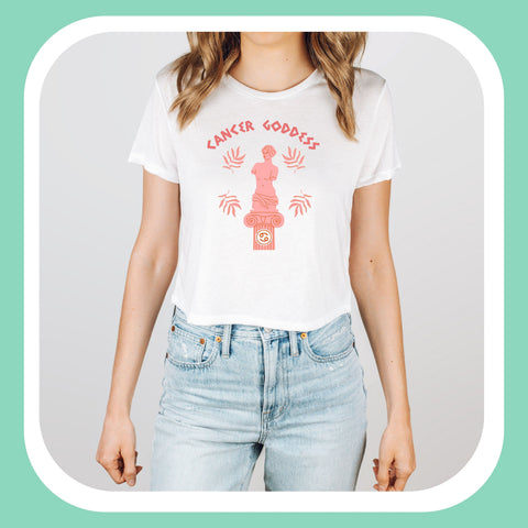 Cancer Greek goddess crop top