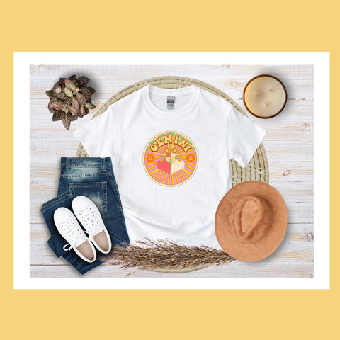 Gemini psychedelic trippy design shirt
