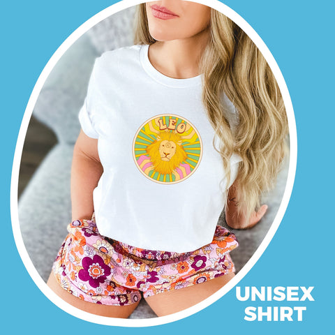 Leo psychedelic trippy design shirt