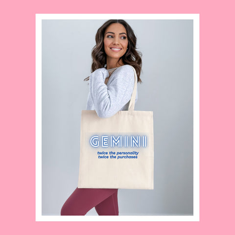Gemini sarcastic tote bag