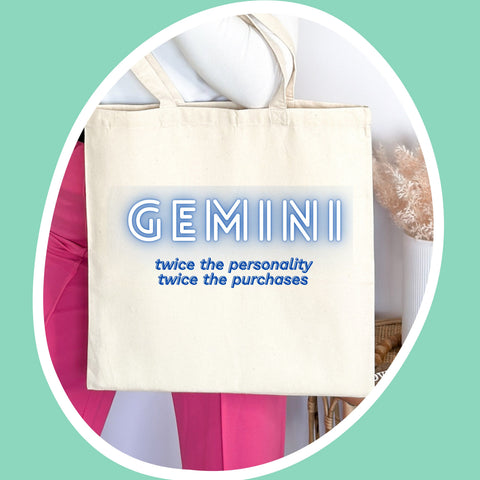 Gemini sarcastic tote bag