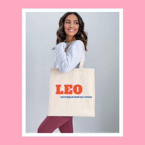Leo sarcastic tote bag