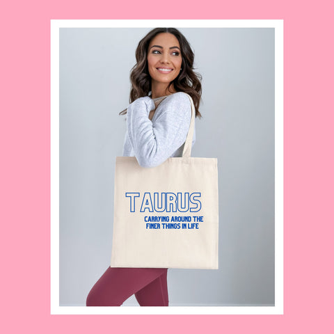 Taurus sarcastic tote bag