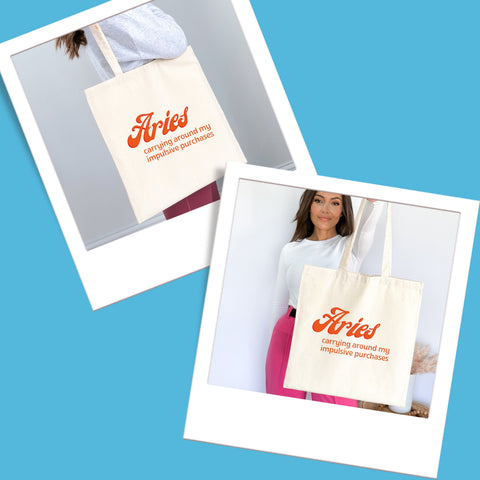 Aries sarcastic tote bag