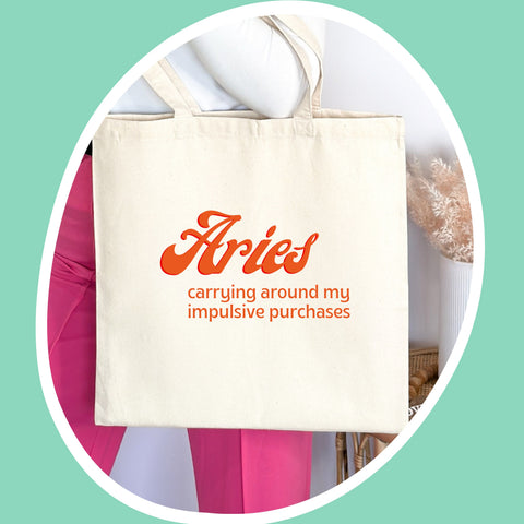 Aries sarcastic tote bag
