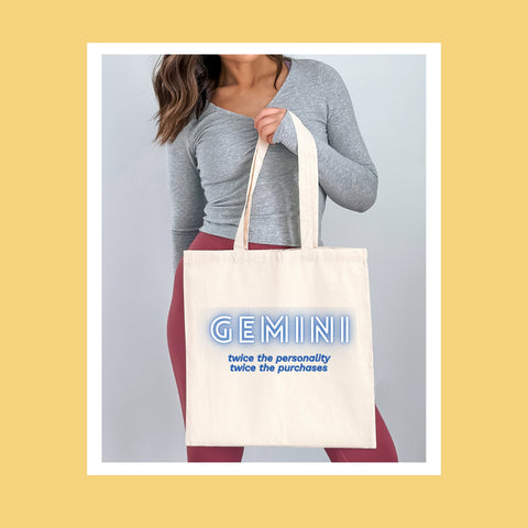 Gemini sarcastic tote bag