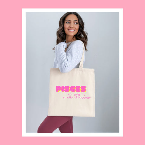 Pisces sarcastic tote bag
