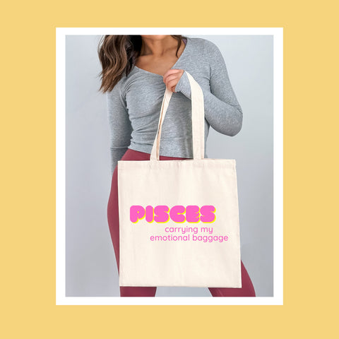 Pisces sarcastic tote bag