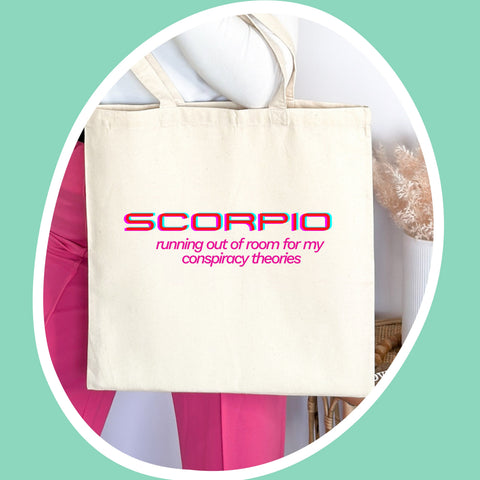 Scorpio sarcastic tote bag