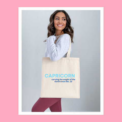 Capricorn sarcastic tote bag