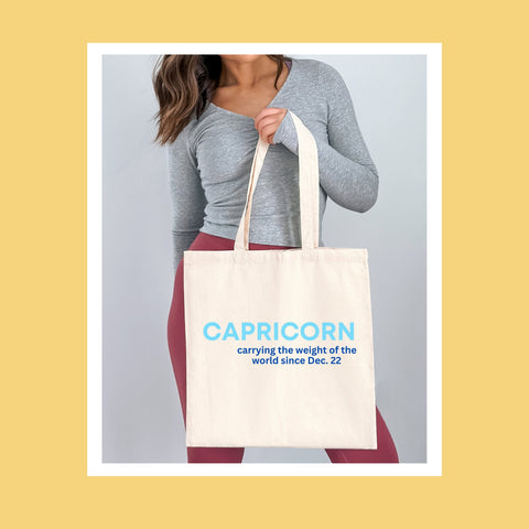 Capricorn sarcastic tote bag