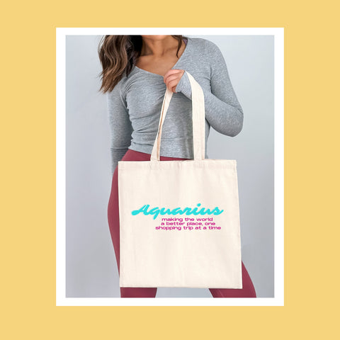 Aquarius sarcastic tote bag