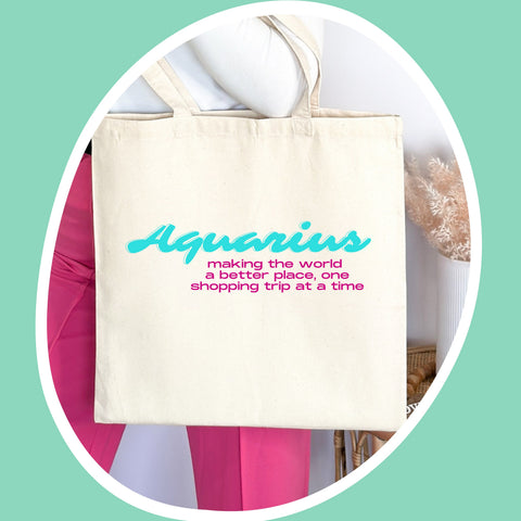Aquarius sarcastic tote bag