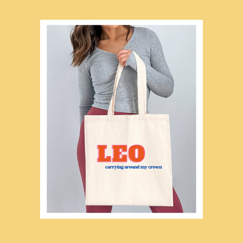 Leo sarcastic tote bag