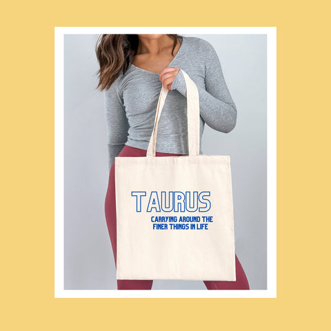 Taurus sarcastic tote bag