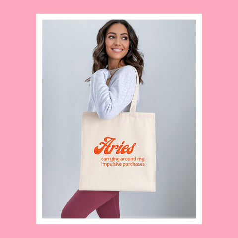Aries sarcastic tote bag