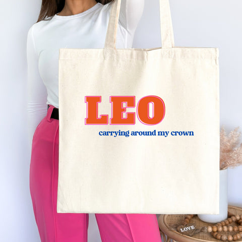 Leo sarcastic tote bag