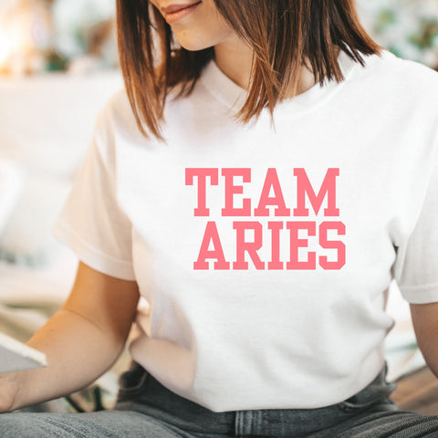 Team Aries varsity shirt