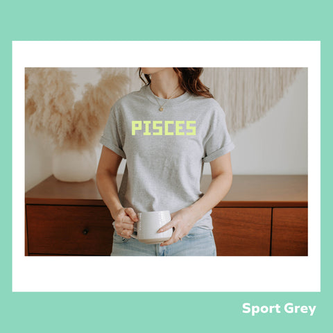Pisces fluorescent green shirt