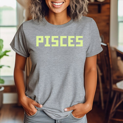 Pisces fluorescent green shirt