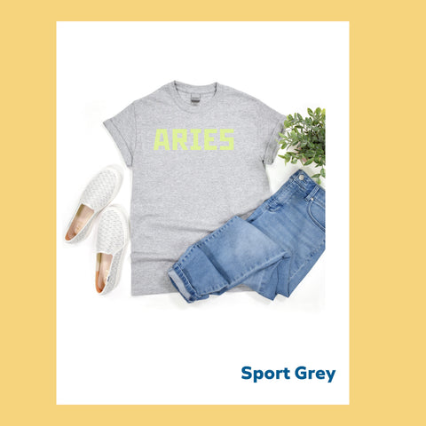 Aries fluorescent green shirt