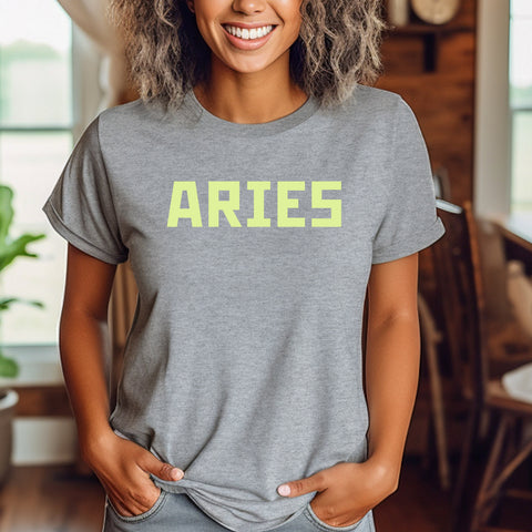 Aries fluorescent green shirt