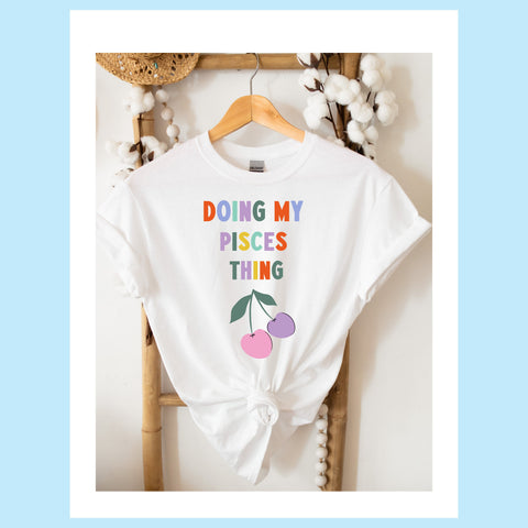 Doing my Pisces thing cherry shirt