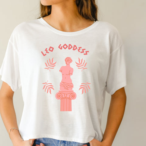 Leo Greek goddess crop top