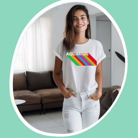 Aquarius rainbow shirt