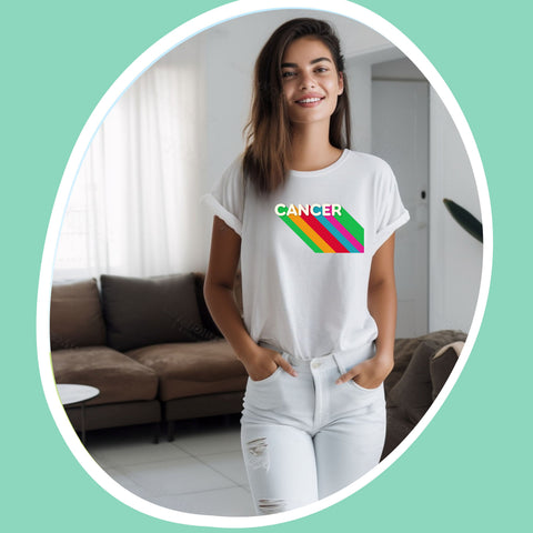 Cancer rainbow shirt