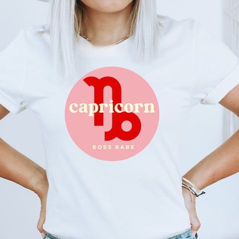 Capricorn boss babe crop top
