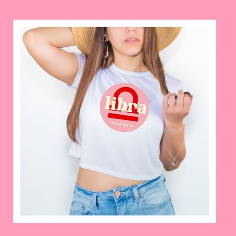Libra boss babe crop top