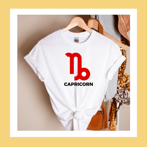 Capricorn large red symbol